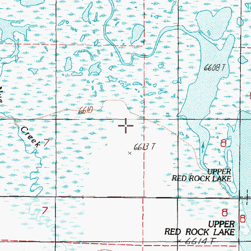 Topographic Map of Red Rock Lakes Wilderness, MT