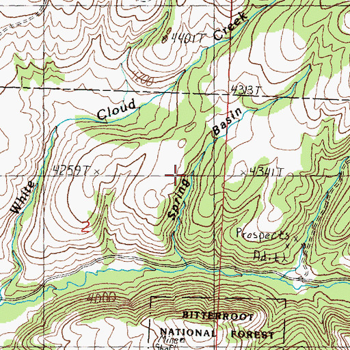 Topographic Map of Spring Basin, MT
