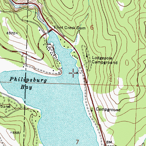Topographic Map of Red Bridge Boat Launch, MT