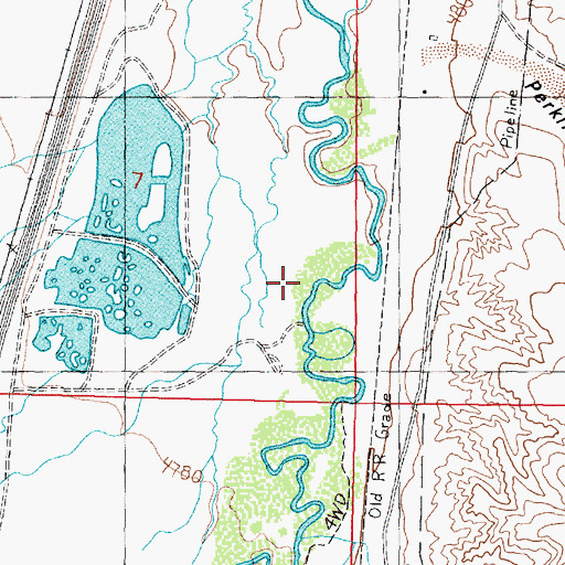 Topographic Map of Warm Springs State Wildlife Management Area, MT