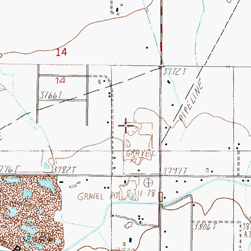 Topographic Map of Wood Strip (historical), MT