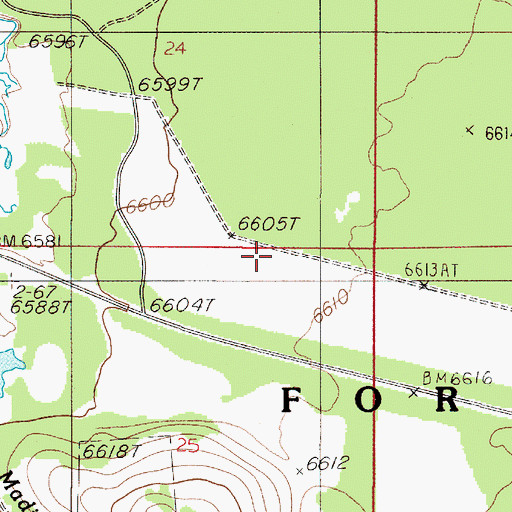 Topographic Map of 13S04E26AAAB01 Well, MT