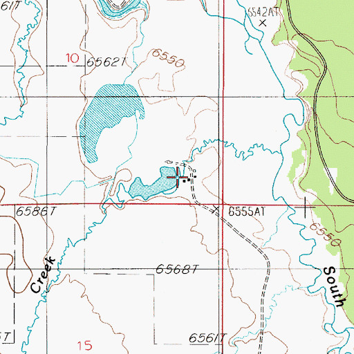 Topographic Map of 13S04E10DDCA01 Well, MT