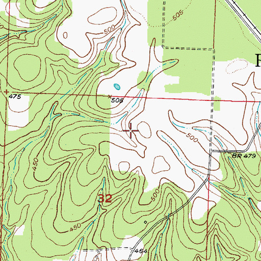 Topographic Map of Lake Harris, AR