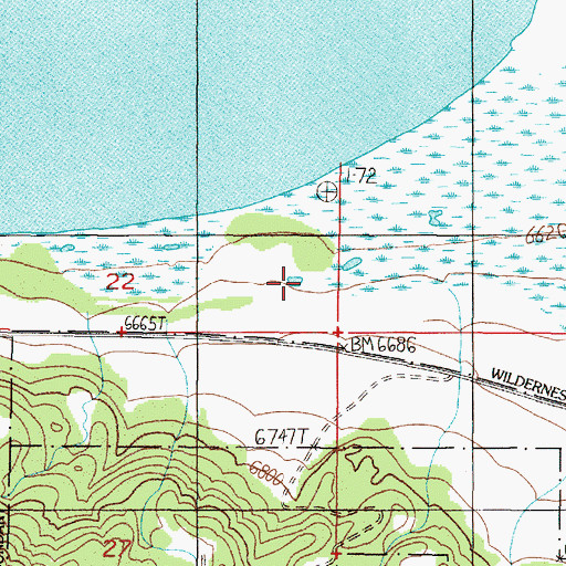 Topographic Map of 14S01W22DDD_01 Spring, MT