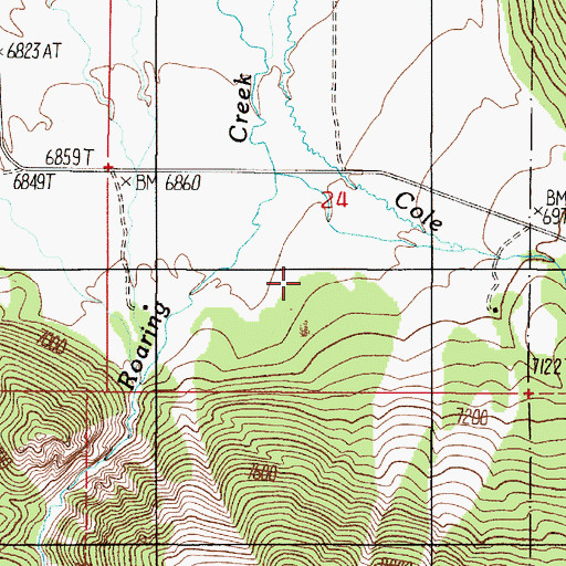 Topographic Map of 14S01E24CDAA01 Well, MT