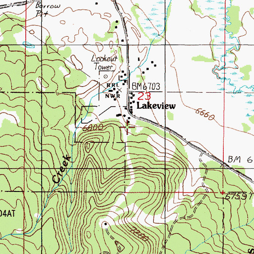 Topographic Map of 14S02W23CAA_01 Well, MT