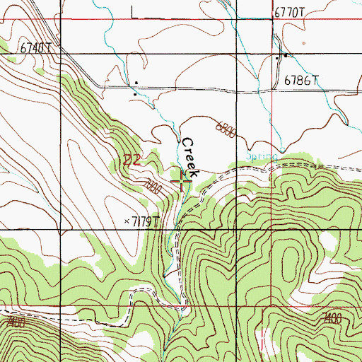 Topographic Map of 14S01E22DBAA01 Well, MT
