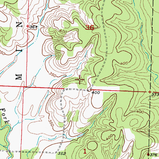 Topographic Map of Stanley Lake Number One Dam, AR