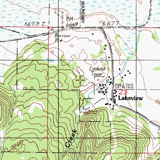 Topographic Map of 14S02W23BCA_01 Well, MT