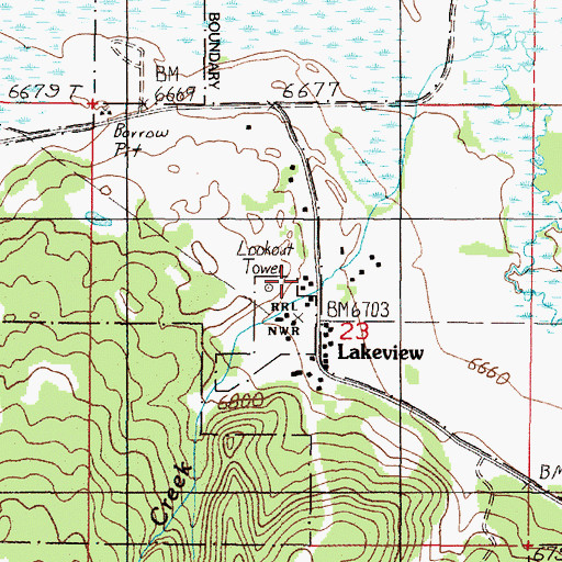 Topographic Map of 14S02W23BDDA01 Well, MT