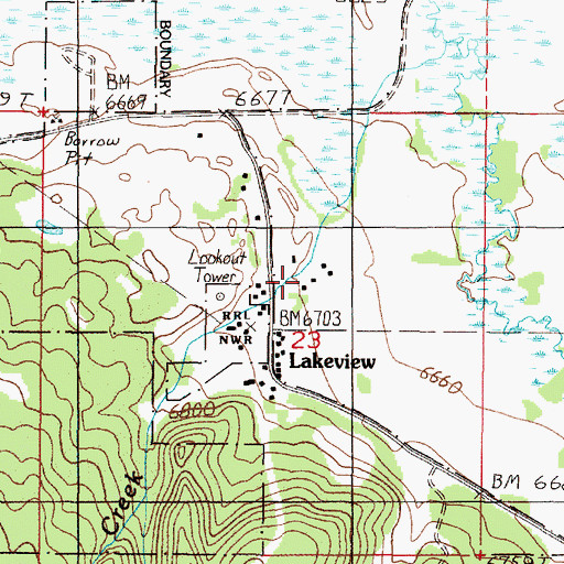 Topographic Map of 14S02W23BDAA01 Well, MT