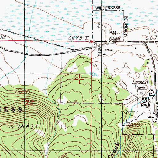 Topographic Map of 14S02W22AACD01 Well, MT