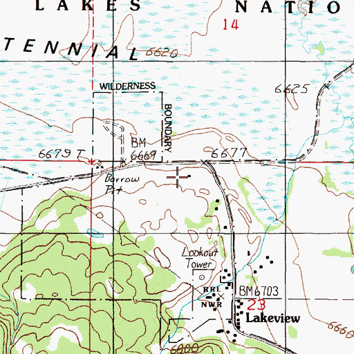 Topographic Map of 14S02W23BABA01 Well, MT