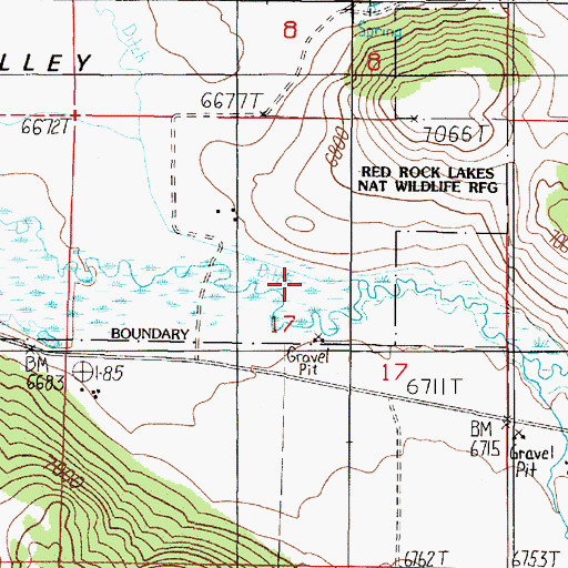 Topographic Map of 14S01E17BDB_01 Well, MT