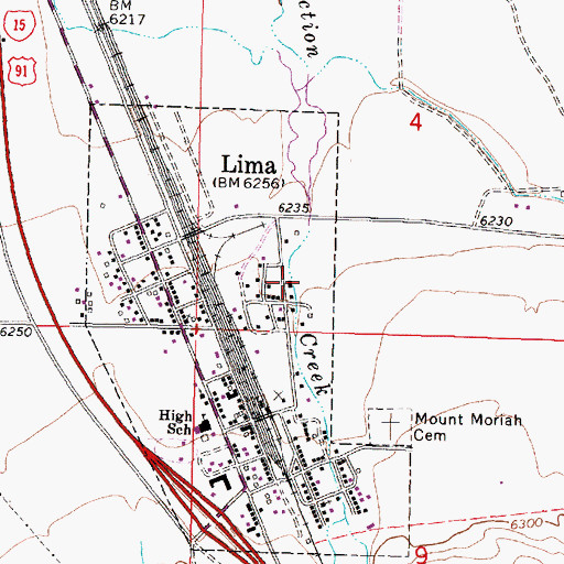 Topographic Map of 14S08W04CCDA01 Well, MT