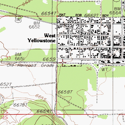 Topographic Map of 13S05E34BCCD01 Well, MT