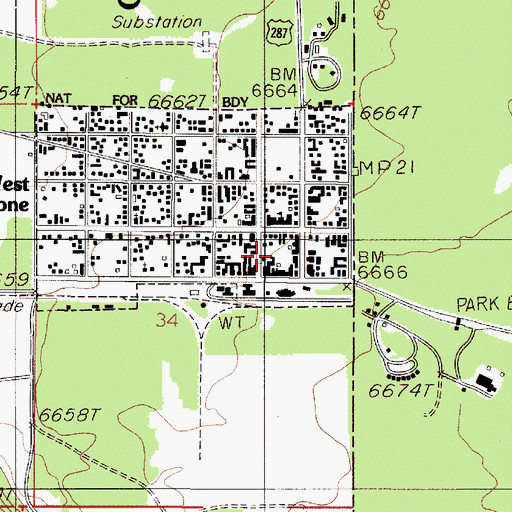 Topographic Map of 13S05E34ACCA01 Well, MT