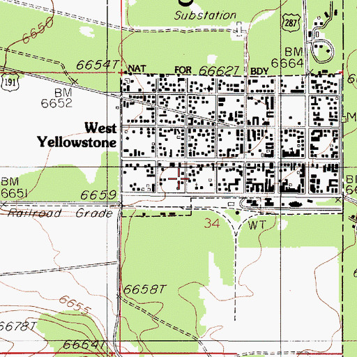 Topographic Map of 13S05E34BC__01 Well, MT
