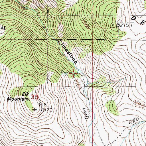 Topographic Map of 13S01E33AAC_01 Spring, MT