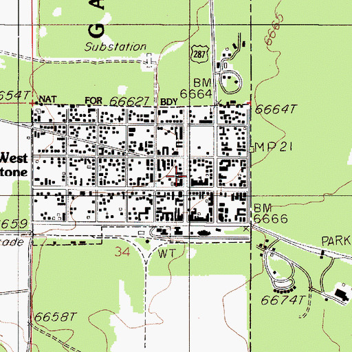 Topographic Map of 13S05E34ABBB01 Well, MT