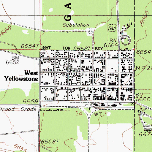 Topographic Map of 13S05E34BACD01 Well, MT