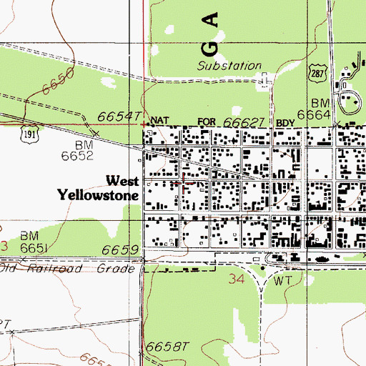 Topographic Map of 13S05E34BBDC02 Well, MT