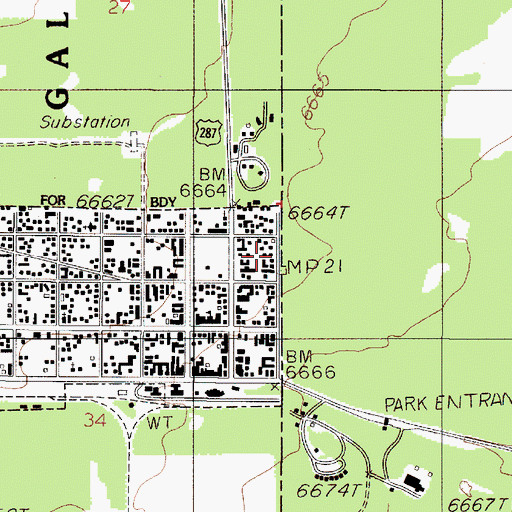 Topographic Map of 13S05E34AABC01 Well, MT
