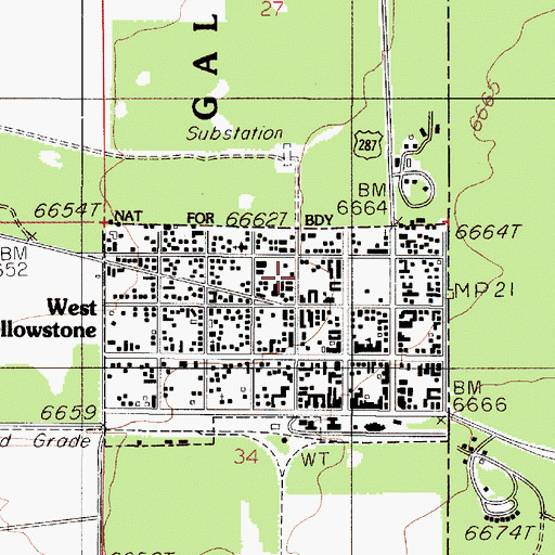 Topographic Map of 13S05E34BAAC01 Well, MT