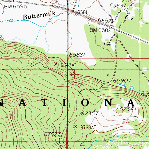 Topographic Map of 13S04E26BB__01 Well, MT