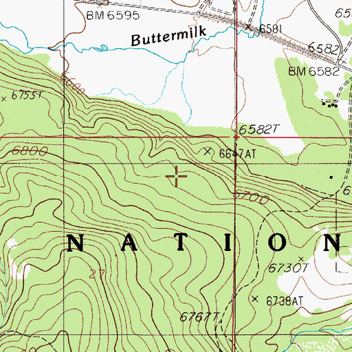 Topographic Map of 13S04E27AACA01 Spring, MT