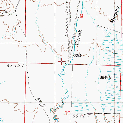 Topographic Map of 13S02W19CDDC01 Well, MT