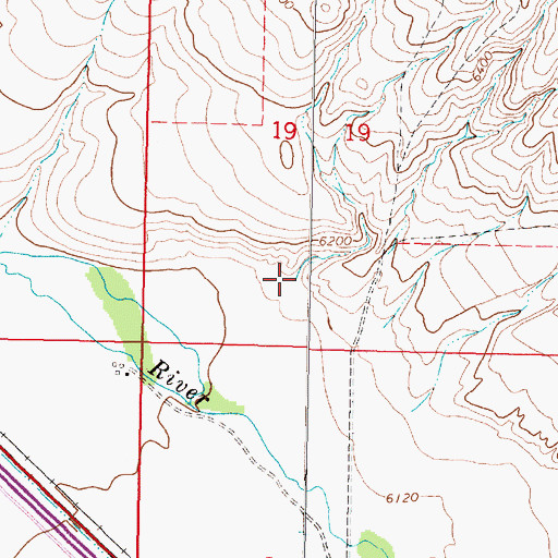 Topographic Map of 13S08W19CDBD01 Well, MT