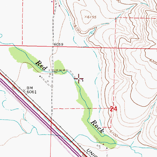Topographic Map of 13S09W24BDBB01 Well, MT