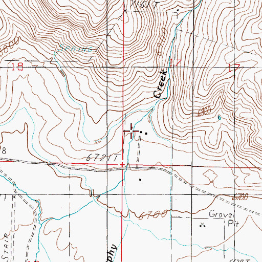 Topographic Map of 13S02W17CCBD01 Well, MT