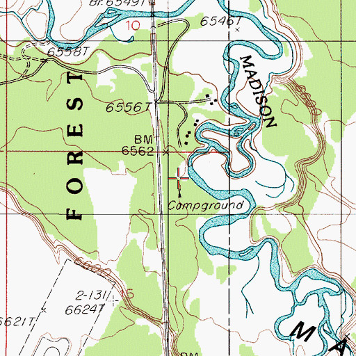 Topographic Map of 13S05E15ABAB01 Well, MT