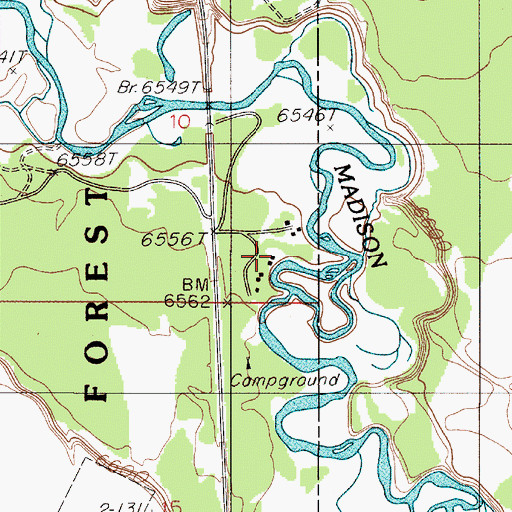 Topographic Map of 13S05E10DCDB01 Well, MT