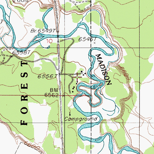 Topographic Map of 13S05E10DCAD01 Well, MT
