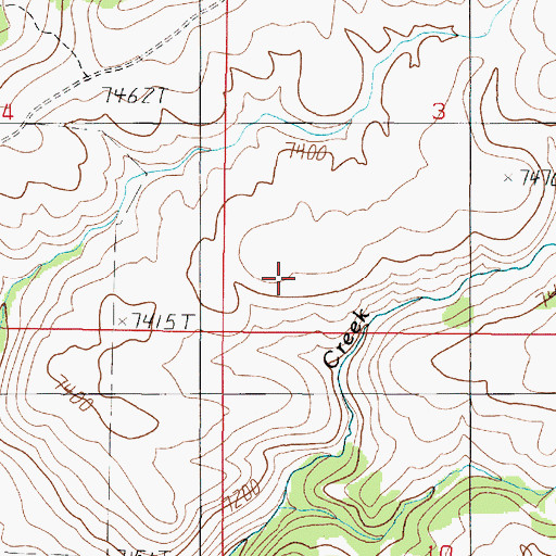 Topographic Map of 13S01W10BBA_01 Spring, MT