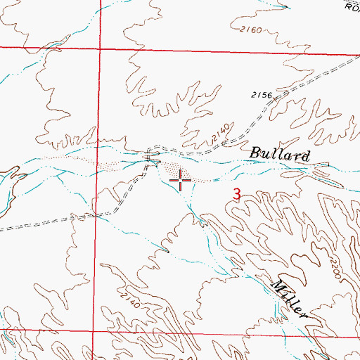 Topographic Map of Miller Wash, AZ