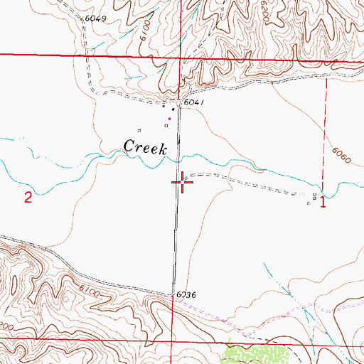 Topographic Map of 13S09W01BCCA01 Well, MT