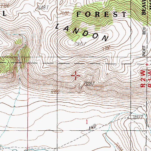 Topographic Map of 13S02W01BAA_01 Spring, MT