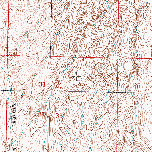 Topographic Map of 12S08W31ABD_01 Well, MT
