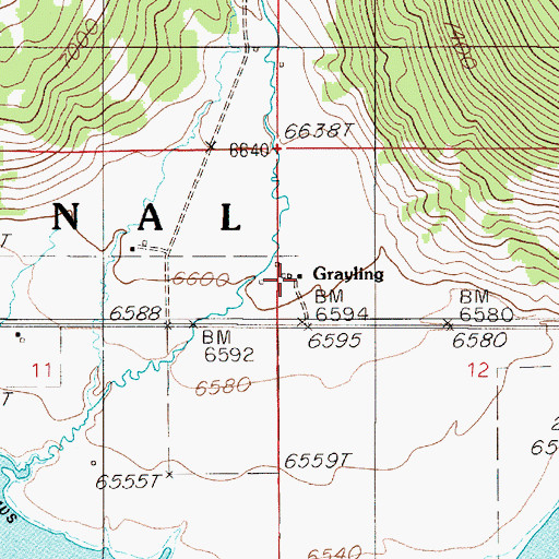 Topographic Map of 12S04E12BCBB01 Well, MT