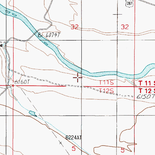 Topographic Map of 11S02E32DCDC01 Spring, MT