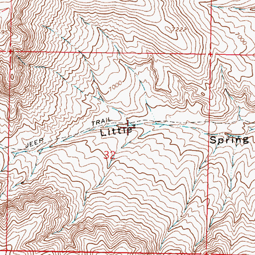 Topographic Map of 11S08W32ACAC01 Well, MT