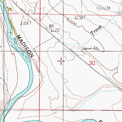 Topographic Map of 11S02E30BDCD01 Well, MT