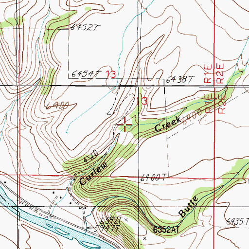 Topographic Map of 11S01E13DBC_01 Spring, MT