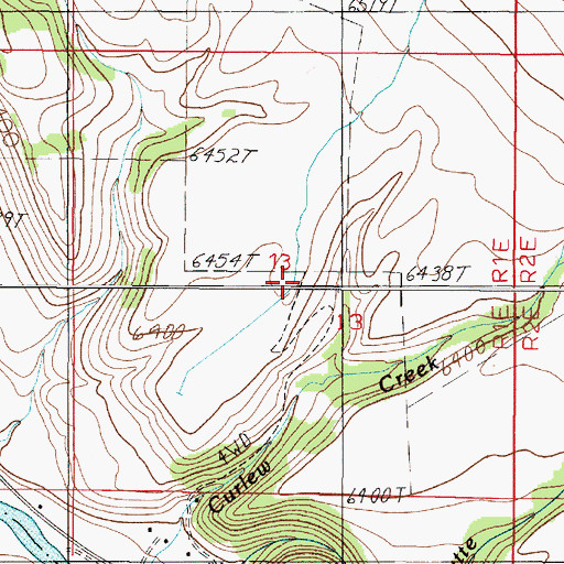 Topographic Map of 11S01E13DBB_01 Spring, MT