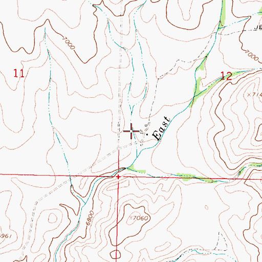 Topographic Map of 11S08W12CCBA01 Well, MT